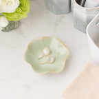 Ceramic Ring Dish, Jewelry Dish Holder, Small Trinket Tray Plate for Earrings Rings Necklaces Keys, for Mom Friend Sister, Light Green - color: Light Green