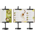 DTK Tabletop Easel,Height Adjustable Easel Stand for Picture Frame up to 24.8"H,Poster Stand,Art Display Easel for Signs,Art or Picture,Metal Sign Stand for Home,Events or Shop,Table top Easel(Black)