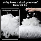 Artscope Synthetic Down Pillow Insert, 22x22 Down Alternative Throw Pillow Insert. Ultra Soft Fluffy Sleeping Pillow with 100% Cotton Cover, Decorative Pillows-White. - size: 22x22 Inch (Pack of 1)