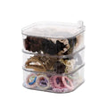FABROK 3-Layer Hair Ties Organizer for Girls, Large Hair Accessories Storage Box for Clips, Scrunchies, Headbands, Rotating Bathroom and Vanity Container for Makeup Tools, Jewelry - size: 3-Layer
