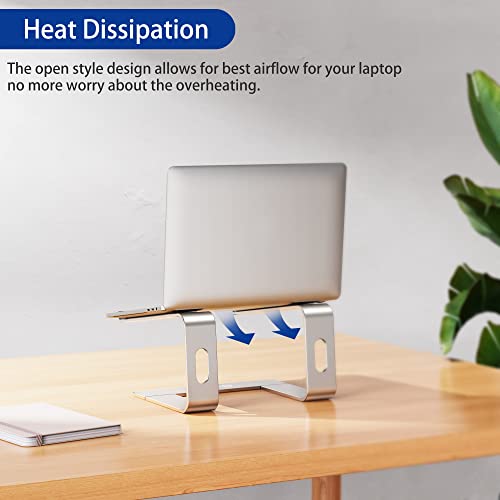 BESIGN LS03 Aluminum Laptop Stand, Ergonomic Detachable Computer Stand, Notebook Riser Compatible with Air, Pro, Dell, HP, Lenovo More 10-15.6" Laptops, Silver - color: B-Silver