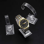 10 Pcs Watch Display Stand Holder, 4 inch/3.5 inch Clear Plastic Watch Display Stand Rack, Round Transparent Bracelet Stand Holder