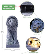 Lion Statue for Garden Decor: Outdoor Figurines Sculpture with Ball for Lawn Patio Yard Balcony - Gifts for Mom Grandma Women