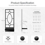 Candle Wall Sconces Set of 2, Black Metal Minimalism Wall Candle Holder for Living Room, Dining Room, Bedroom, Bathroom (2 Pack, 16.5 x 7 in) - color: Black Fashion