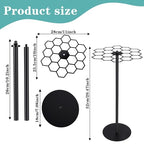 Kifmurase Rotating Medal Hanger Display Stand, Tabletop Medal Holder Rack for Sports Awards, Adjustable Metal Rack for Running Basketball Gymnastics Soccer Marathon Medals, Showcase 45+ Medals
