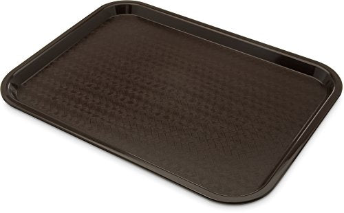 Carlisle FoodService Products CT121669 Café Standard Cafeteria / Fast Food Tray, 12" x 16", Chocolate - color: Chocolate Brown