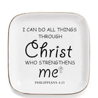 Inspirational Gifts for Women Friends, Christian Gifts for Women Faith Jewelry Dish - I Can Do All Things - Religious Spiritual Gifts for Female Coworker Sister Christian Birthday Christmas Gifts - style: I Can Do All Things