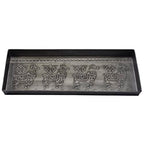 HF by LT Llama Pattern Metal Boot Tray, 30 x 13 inches, Antique Zinc Finish - color: Llama Pattern, Antique Zinc Finish