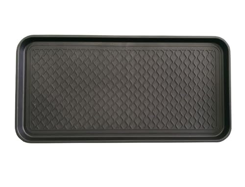Boot Tray for Entryway,Hard Plastic Boot Mat,Shoe Tray,Shoe Mat for Indoor and Outdoor Use (Black dot (Hard Plastic) 2Pcs, 29.5X14.9 inch) - color: Black Dot (Hard Plastic) 2pcs, size: 29" x 14" x 1.2"