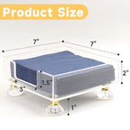 Acrylic Napkin Holder with Feet, LUVCOSY Acrylic Cocktail Napkin Holder, Clear Napkin Tray, Unique Crystal Feet Design, Napkin Dispenser for Table, Bar, Kitchen, Dining Room, 7x7 Inches - Square - color: White, size: Square
