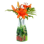MODGY Collapsible and Expandable Flower Vase Plastic Decorative Modern Centerpieces Dining Table Decor Living Room Bathroom Wedding Office, Rousseau Monkeys - style: Rousseau Monkeys