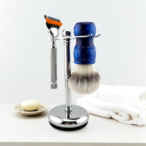 Parker Safety Razor, The Adjust-O-Stand, Adjustable Safety Razor & Shave Brush Stand, Simple to Customize to fit Any Size Shave Brush - PATENT PENDING