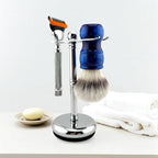 Parker Safety Razor, The Adjust-O-Stand, Adjustable Safety Razor & Shave Brush Stand, Simple to Customize to fit Any Size Shave Brush - PATENT PENDING