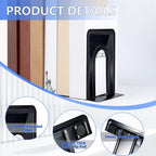 30 PCS/15 Pair Bookends,Black Metal Bookends,Metal Book Ends for Shelves,Non-Skid Bookend,Heavy Duty Bookend for Office Home Kitchen Decorative,6.5 x 4.9 x 5.7in