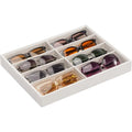 Lolalet Sunglasses Organizer Tray, 8 Grids Velvet Glasses Eyewear Holder Trays, Sunglass Display Drawer Storage for Women Men -1 Pack, Beige - color: Beige