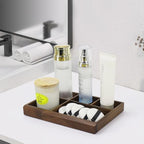 MultiBey 5-Slot Walnut Valet Tray Organizer | Wooden Valets Tray for Nightstand, Dresser & Desk |EDC Catchall Trays with 5 Sections for Jewelry, Wallet, Watch, Keys, Earbuds (Walnut) - color: Walnut - 5 Compartments