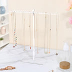 OAOLEER Acrylic Necklace Organizer, Clear Necklace Holder Stand, Jewelry Organizer Display Hanger Rack with Bilateral Hooks for Necklaces Pendant Bracelets Ring (Tall 11.6 in（2PCS) - size: Tall 11.6In (2PCS)