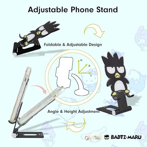 Sonix x Sanrio Character Phone Stand | Adjustable Cell Phone Holder, Desk Stand, Dock | Badtz Maru - color: Badtz Maru