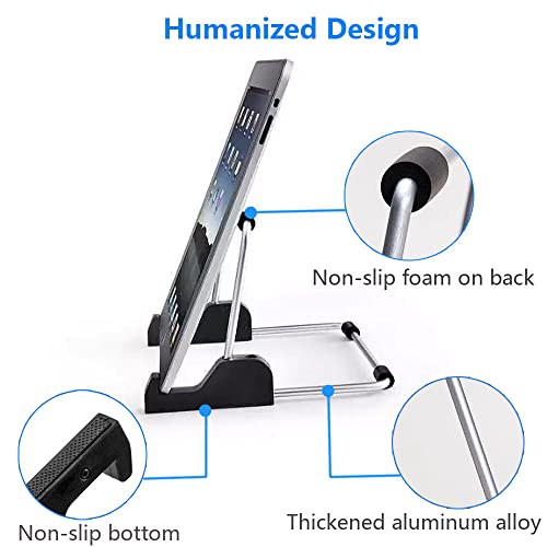 Kinizuxi Tablet Stand Adjustable, Aluminum Alloy Non-Slip Tablet Holder for Desk Fit for Tablets, ipad Samsung and Kindle Fire, Display Stand Picture Frame Stand for Photo