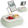 SAIJI Tablet Pillow Stand for Bed, Stable iPad Holder with Food-Grade Snack Bowl, Adjustable Kindle Pillow Stand for Reading, Suit for 4.7-15.6" Kindle,iPad,iPhone,Tablet,Green - color: Green