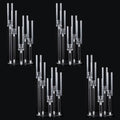 4PCS 5 Arm Acrylic Candelabra for Table Wedding Centerpiece,Crystal Clear Candle Stick Holders Candelabra Centerpiece Stands with Removable Lampshade for Party Easter Baby Shower Fit 0.8 LED Candle - size: 22.6"Tall