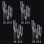4PCS 5 Arm Acrylic Candelabra for Table Wedding Centerpiece,Crystal Clear Candle Stick Holders Candelabra Centerpiece Stands with Removable Lampshade for Party Easter Baby Shower Fit 0.8 LED Candle - size: 22.6"Tall