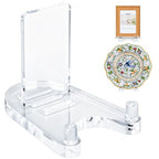 Acrylic Easel Display，Plate Stand for Display，Adjustable Clear Display Holder for 7" to 12" Platter, Book, Card, Frame, Picture, Artwork, Plaque ( Large-1pc 7"-12") - size: Large-1pc(7"-12")