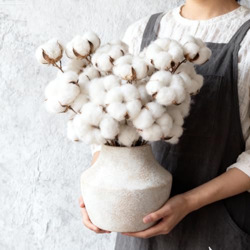 Ceramic Flower Vase 5.2 Inch - Farmhouse Centerpiece Vase for Home Decor, Rustic Table Vase for Dried Flowers, Handcrafted Pottery for Living Room, Shelf & Wedding Decor - color: 5.2”h-antique