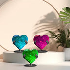 Shimeyao 4 Pcs Metal Crystal Heart Stone Stand Crystal Ball Holder Rock Display Stand Mineral Specimen Display Easel Holder for Gemstones Fossils Agate Slabs Plates (Black,2 x 2.36 x 2.56 Inch) - color: Black, size: 2 x 2.36 x 2.56 Inch