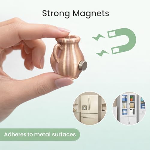 6 Packs Mini Vase Fridge Magnets, Magnetic Vases for Kitchen, Office, and Home Decor – Creative Floral Decorations