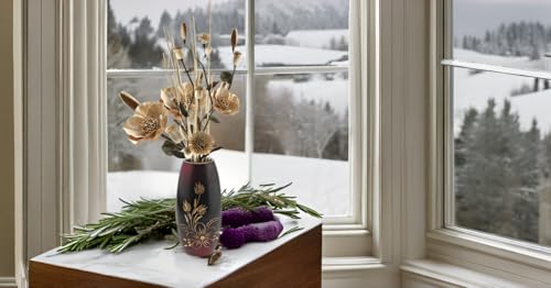 AeraVida Bold and Vibrant Flower Garden Red Mango Tree Wood Flower Vase | Hand-Carved Decorative Wooden Vase for Home or Office | Rustic Nature-Inspired