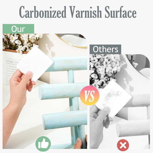 ProCase Bracelet Holder Display Bracelet Organizer, Wooden Bracelet Stand for Selling, T-bar Bangle Storage Rack Wood Watch Display Tower for Business - 3 Tier, Aqua - color: Aqua, size: 3 Tier