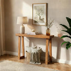 Plank+Beam Solid Wood Console Table, 36 Inch, Sofa Table, Narrow Entryway Table for Hallway, Behind The Couch, Living Room, Foyer, Easy Assembly, Pecan - color: Pecan, size: 36" Console Table