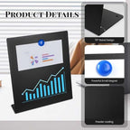 2 Pack Magnetic Board,Magnet Board,Metal Magnetic Bulletin Board,Magnet Display Stand for Home, School, Kitchen, Office (Black) - color: Black