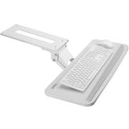 VIVO Adjustable 25 x 10 inch Computer Keyboard and Mouse Platform Tray Ergonomic Under Table Desk Mount Drawer Underdesk Shelf, White, MOUNT-KB03W - color: White, size: 25"