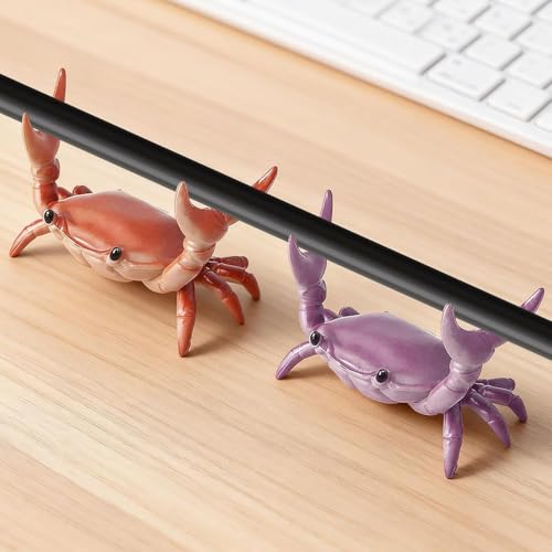 Desk Crab Pen Holder, Creative Weightlifting Crab Pencil Stand, Organizer for Small Items, Cute Office Decor (4pc) - color: 4pc