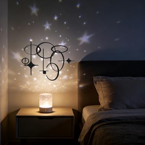 Slickss Starry Sky Wall Decor – Geometric Pattern Living Room Wall Decor, Modern Metal Wall Sculpture, Suitable for Home and Office