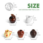 5 Pack Cute Ceramic Vase Fridge Magnets,Cute Fridge Magnets,3D Tiny Plant Vase Refrigerator Magnet for Decoration Kitchen Locker Office with Artificial Flowers - size: Style A-5pcs