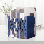 Aobopar Metal Bookends - Heavy Duty Book Holders for Shelves, Suitable for Office, Home and School Use (Dark Blue) - color: Dark Blue