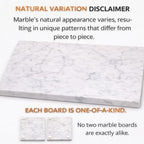 Marble Cheese and Pastry Board 16 x 12 Inch – Natural Carrara White Marble Cutting Board and Serving Tray for Dough, Bread, Pizza, Charcuterie – Heavy, Non-Slip, Gift-Ready. - color: White, size: 16"L x 12"W
