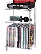 Acrylic Side Table Clear 3-Tier End Table for Living Room, Office, Hallway, Bedroom Small Bedside Table (8mm Thick Shelves) - size: 8mm thick shelves