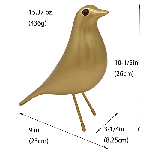 Mid-Century Sculpture Home Bird Decor - Office House Desk Dove Ornament Arts Gift Replica (Gold) - color: Gold