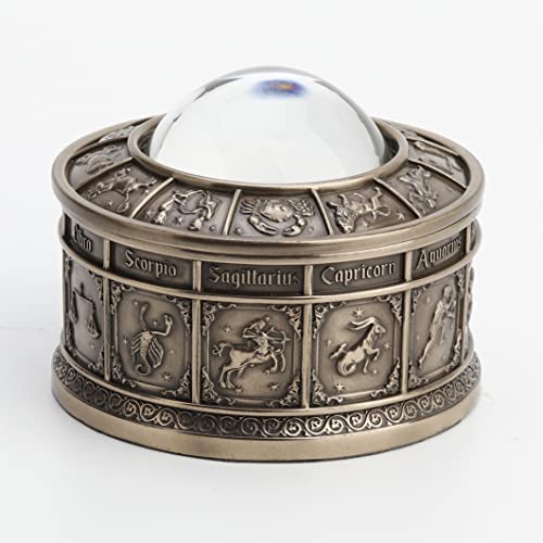 Veronese Design 2 3/4" Tall Eye of Providence Free Mason Trinket Box Cold Cast Resin Antique Bronze Finish Sculpture Gift