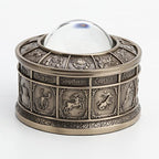 Veronese Design 2 3/4" Tall Eye of Providence Free Mason Trinket Box Cold Cast Resin Antique Bronze Finish Sculpture Gift