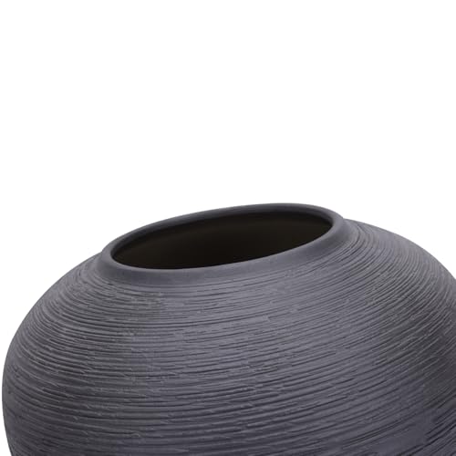 Rustic Ceramic Vase, 7" Black Farmhouse Tall Vase, Vintage Vases, Modern Terracotta Decor Vases for Home Decor, Living Room, Entryway, Table Centerpieces, Shelf, Kitchen, Housewarming Gifts - size: 7in