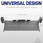 VIVO Small Keyboard Tray, Under Desk Pull Out with Extra Sturdy C Clamp Mount System, 20 (26 Including Clamps) x 11 inch Slide-Out Computer Platform Drawer, White, MOUNT-KB05ES-W - color: White, size: 20 inch