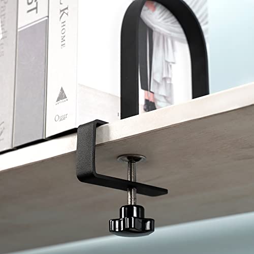 Metal Book Ends for Shelves - Heavy Duty Adjustable Bookends Clamped Metal Book Organizer Storage Holders, Non-Skid Bookends Stoppers - style: Swivel