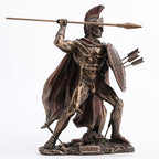 VERONESE DESIGN 8.5" Tall King Leonidas Greek Warrior of Sparta Cold Cast Bronzed Resin Sculpture Statue - size: 8.5inch