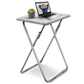 Garden 4 you Tv Trays, Folding Tray Table, Dinner Tray Table with No Assembly Required&Sturdy, Foldable Snack Eating Trays Table for Living Room, 15 x 18.9 x 26 in(White Marble,1PC) - color: White Marble, size: 1pc
