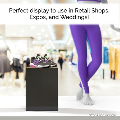 12" x 12" x 16" Glossy Black Acrylic Display Box with One Open Side No Lid Versatile Tall Retail Product Riser or Merchandise Storage Bin by Marketing Holders - color: Glossy Black, size: 12"w x 12"d x 16"h